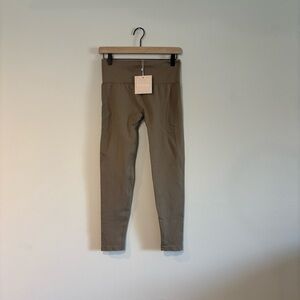 Kittenish Tan Leggings Smooth Stretchy Full-Length